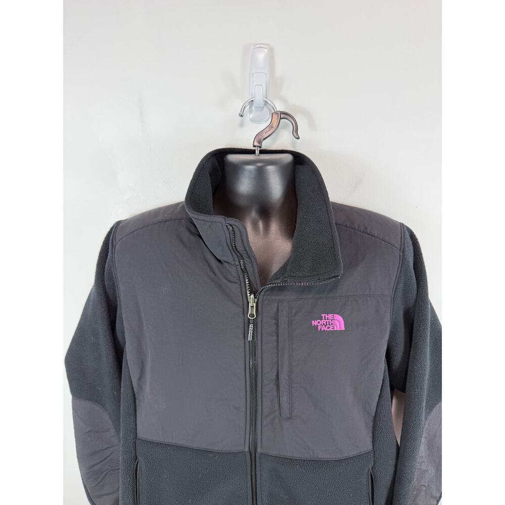 North Face Denali Fleece Jacket Black Womens XL Breast Cancer Edtn Full Zip - Picture 10 of 13